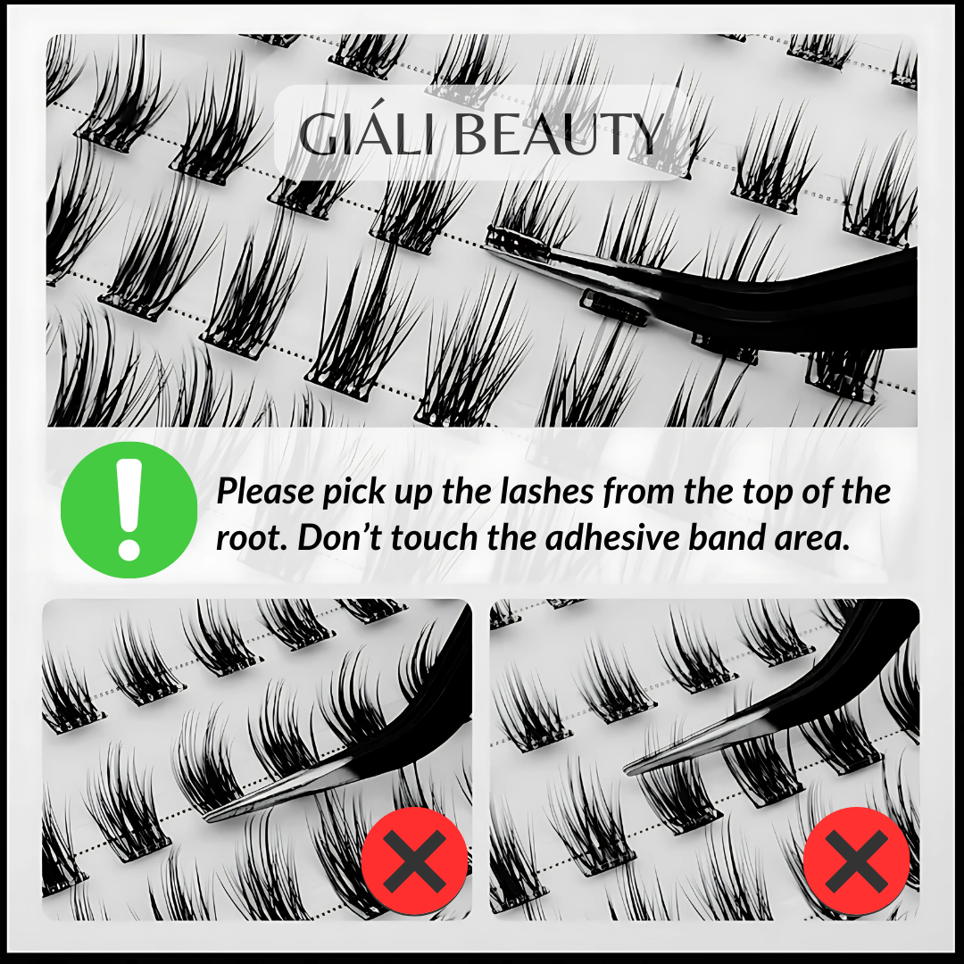 Giali Beauty Black Press On Lashes DIY Value Pack - Giali Beauty