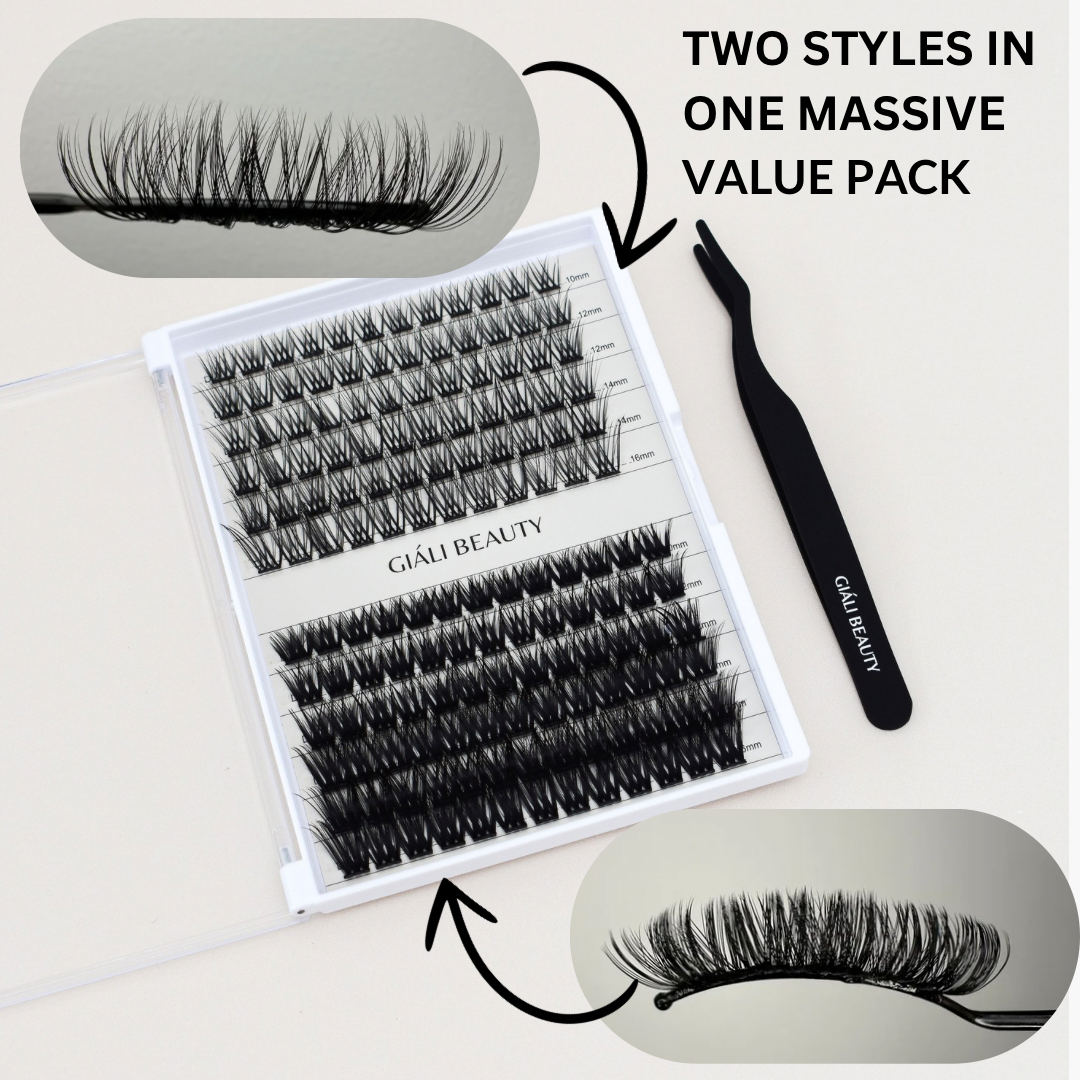 Giali Beauty Black Press On Lashes DIY Value Pack - Giali Beauty