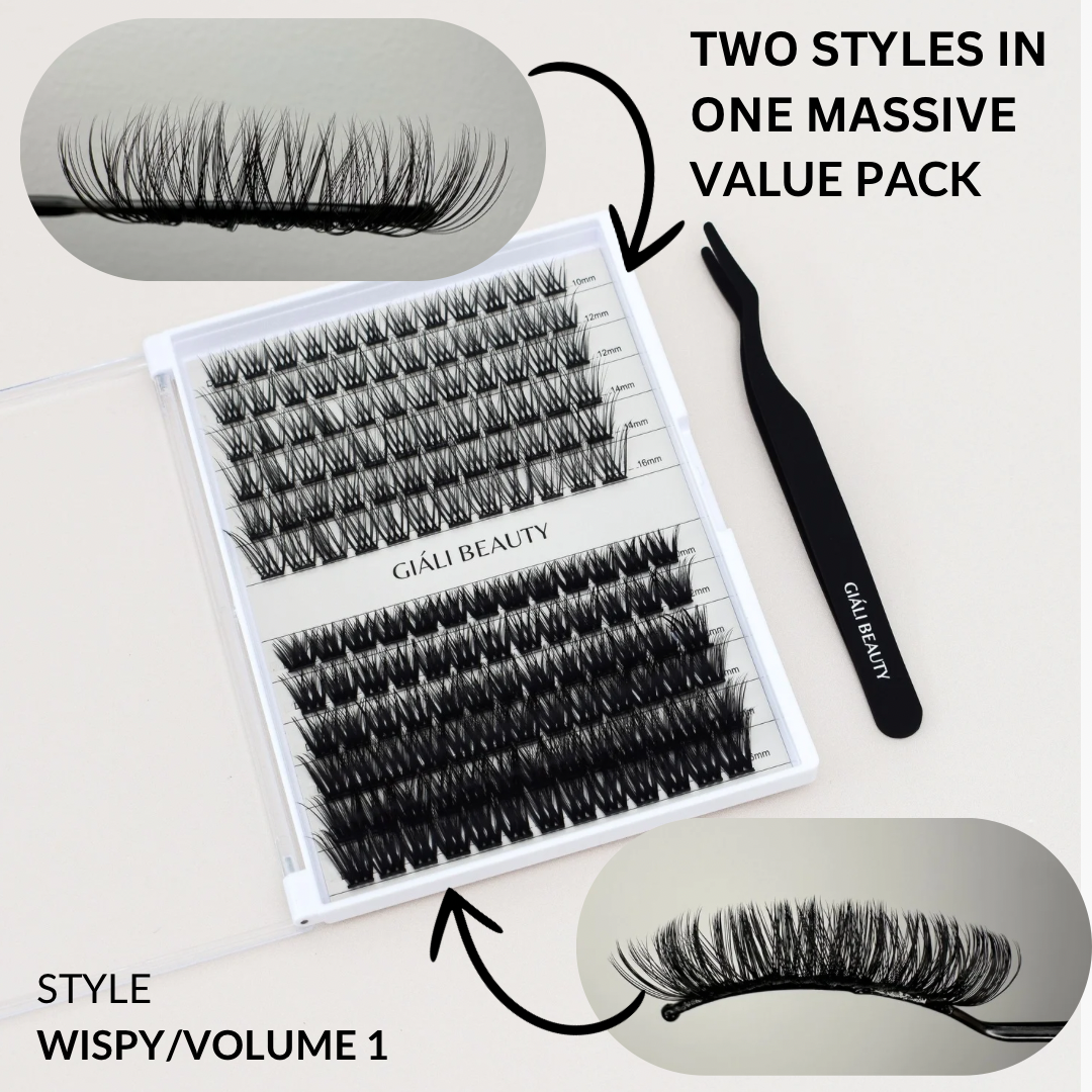 Giali Beauty Black Press On Lashes DIY Value Pack - Giali Beauty