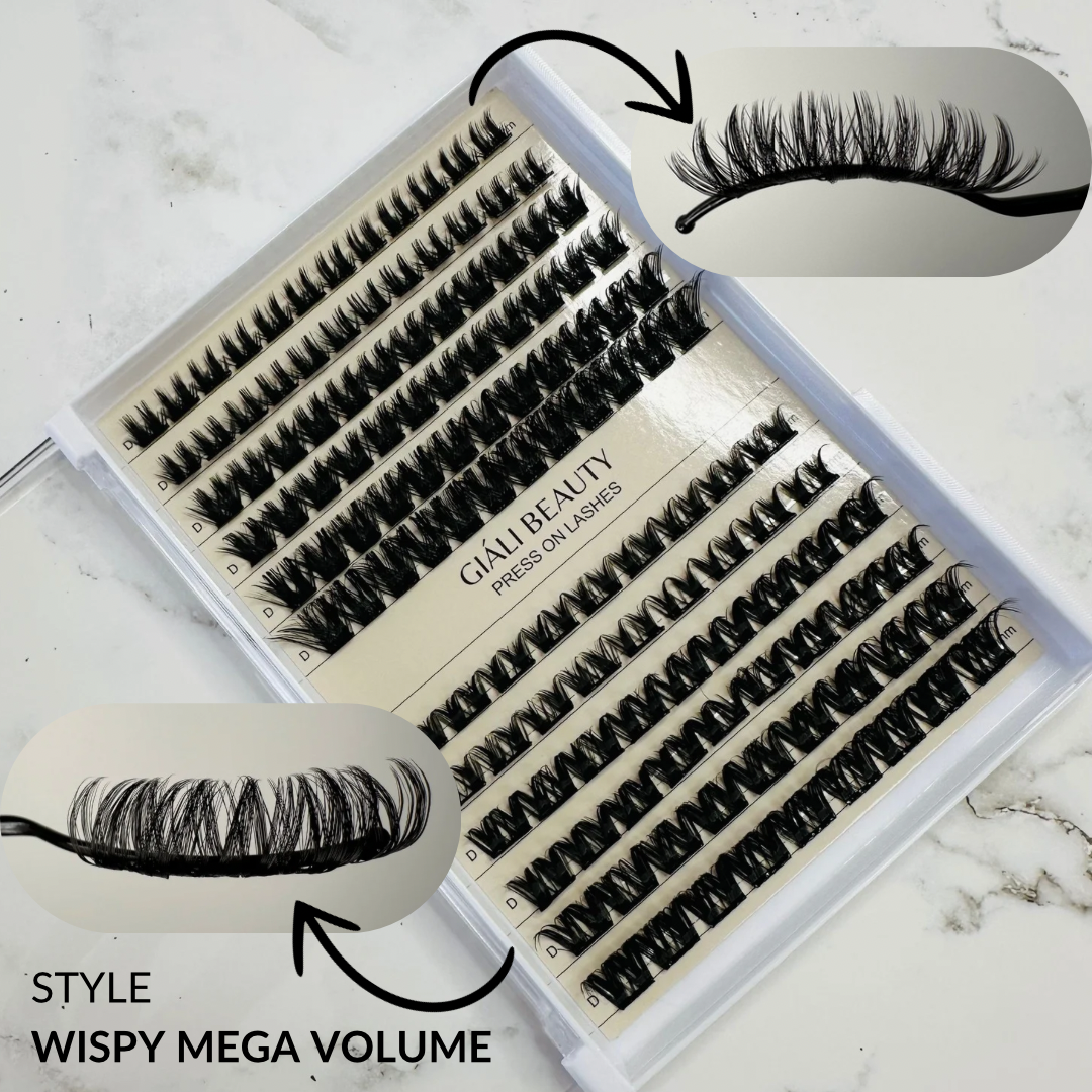 Giali Beauty Black Press On Lashes DIY Value Pack - Giali Beauty