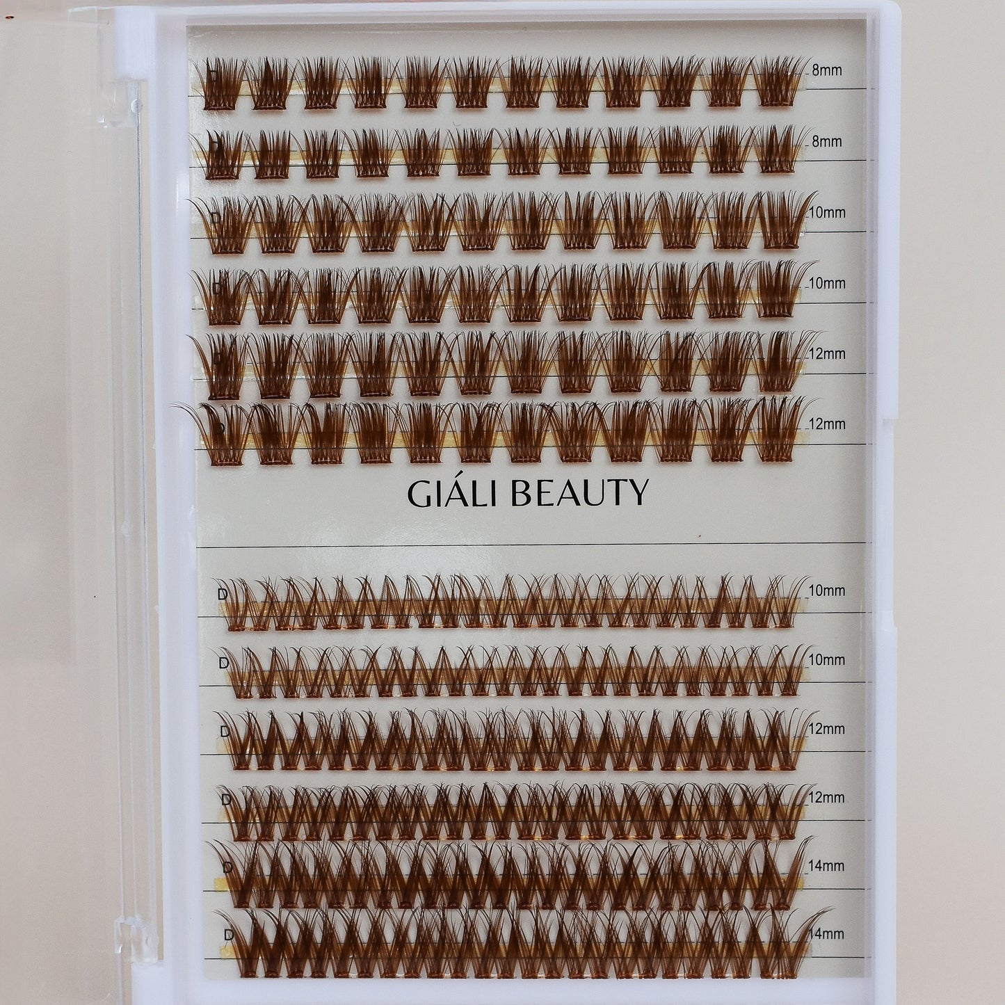 Giali Beauty DIY Brown Cluster Press On Lashes - Giali Beauty