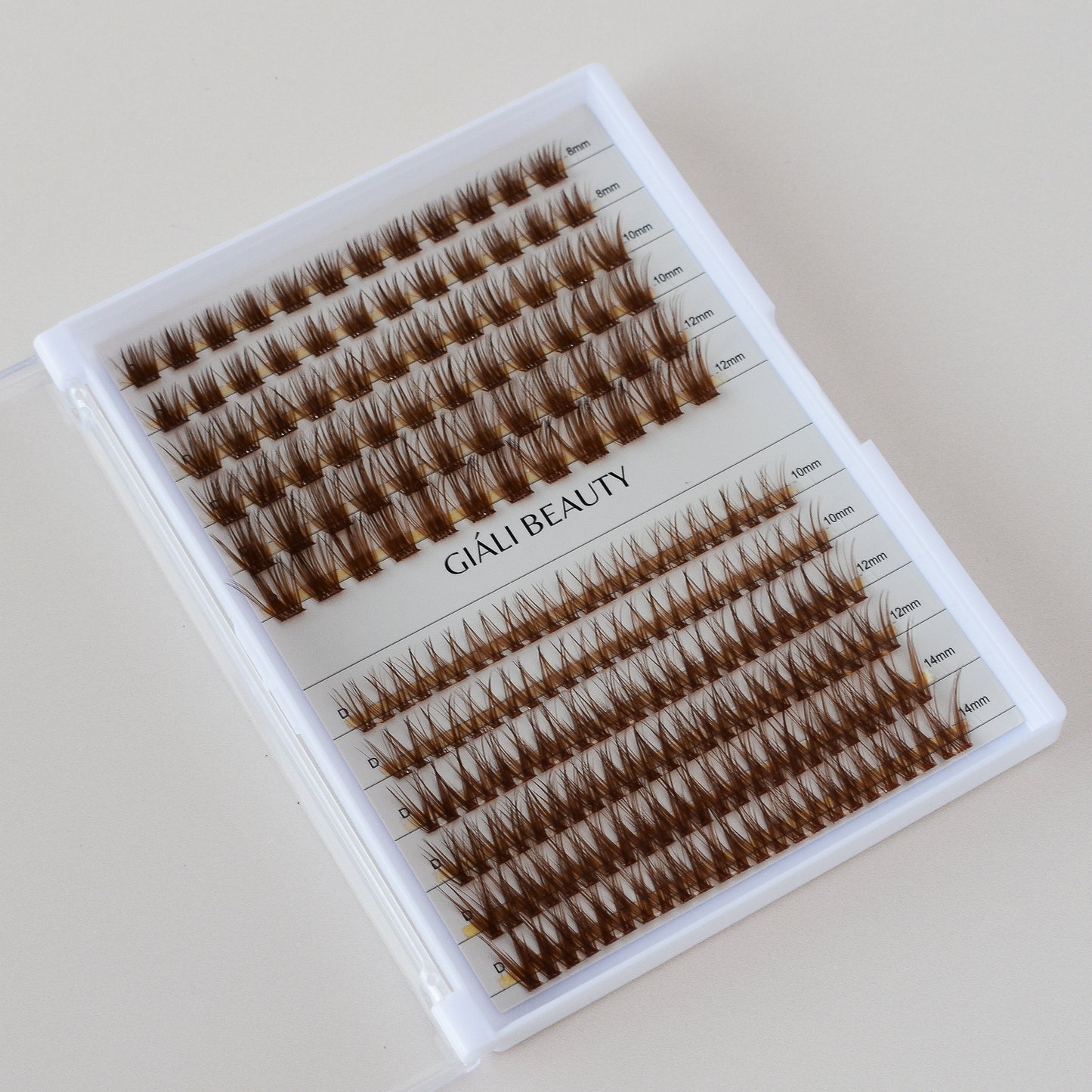 Giali Beauty DIY Brown Cluster Press On Lashes - Giali Beauty