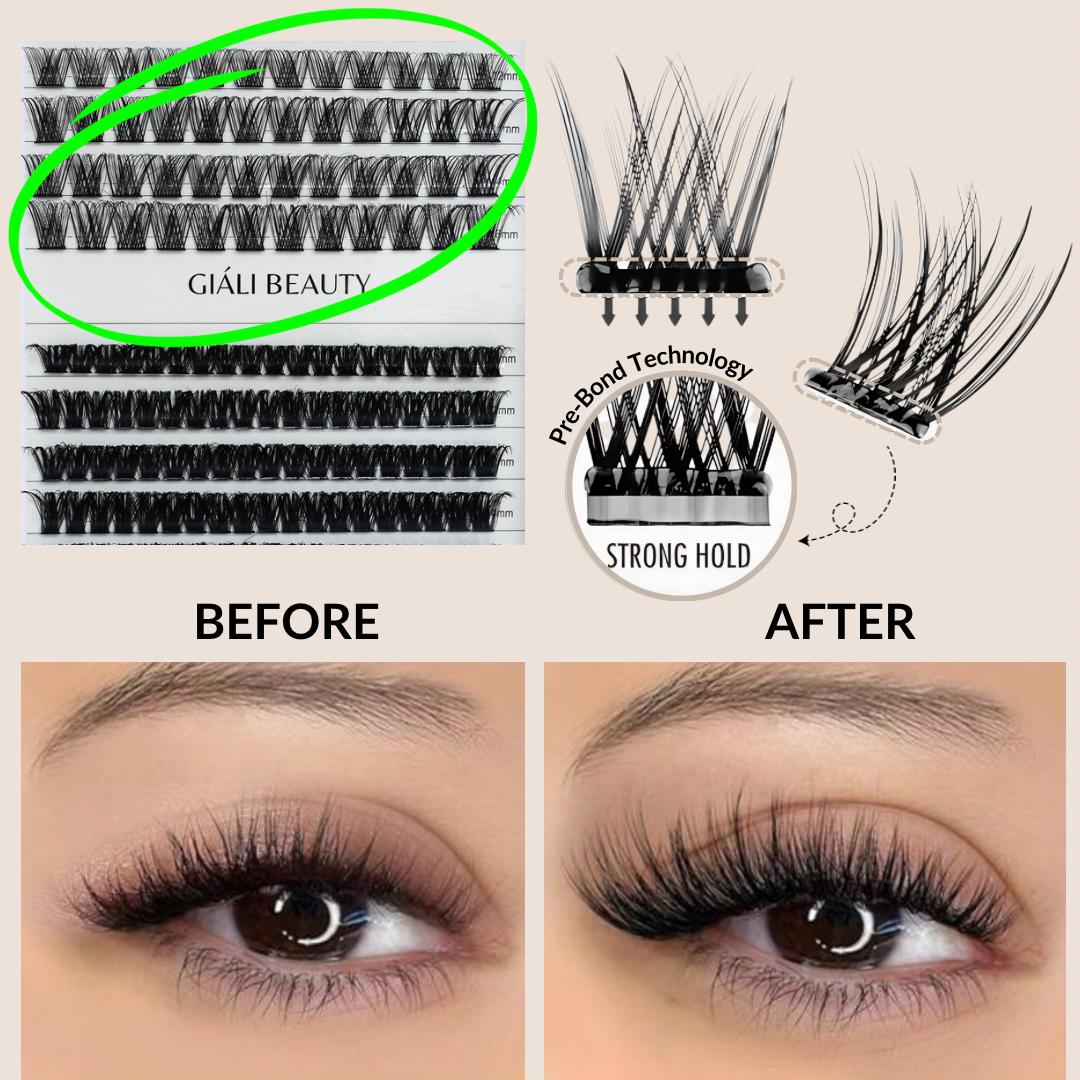 Giali Beauty Black Press On Lashes DIY Value Pack - Giali Beauty
