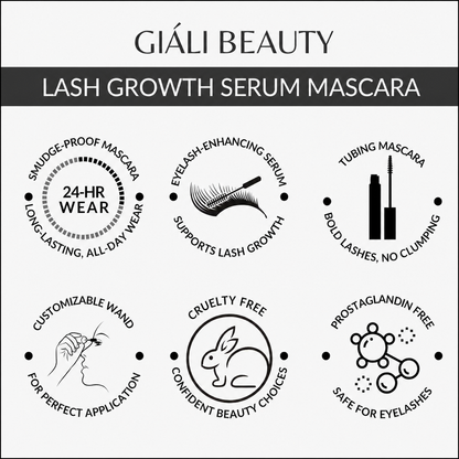 Brown Mascara | Lash Growth Serum Infused Tubing Mascara | Giali Beauty