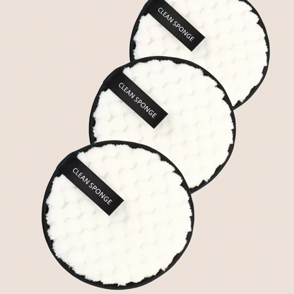 Clean Sponge Reusable Makeup Remover Pads 3 Pack